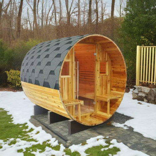 SunRay Oasis 2-4 Person Canopy Barrel Sauna