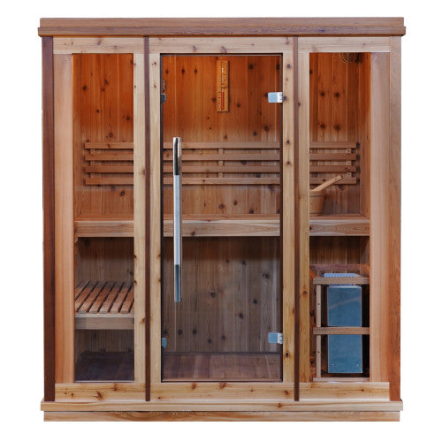SunRay Hampton 3-Person Indoor Traditional Sauna w/Bench
