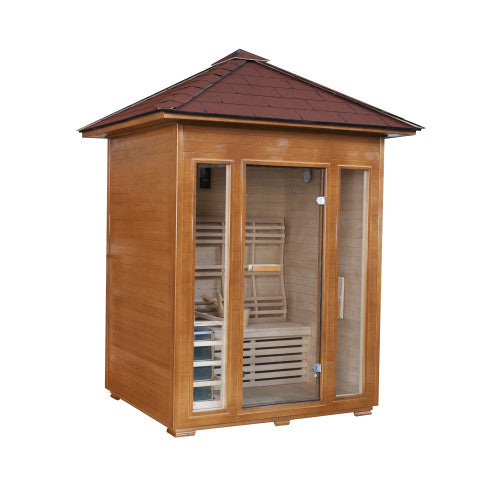 SunRay Waverly 3-Person Outdoor Traditional Sauna w/Windows