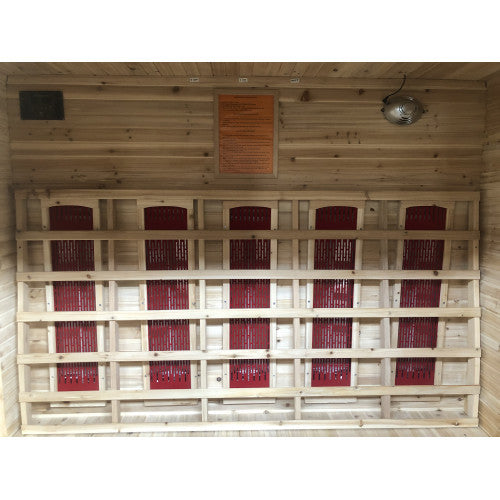 SunRay Cayenne 4-Person Outdoor Infrared Sauna w/Shingled Roof
