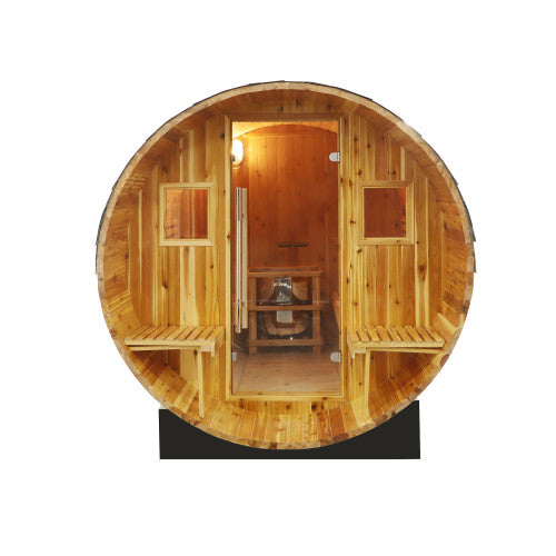 SunRay Oasis 2-4 Person Canopy Barrel Sauna