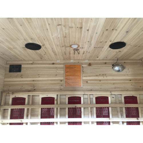 SunRay Cayenne 4-Person Outdoor Infrared Sauna w/Shingled Roof