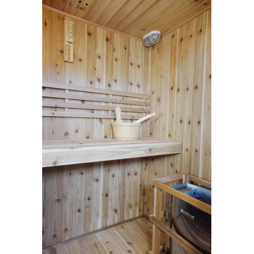 SunRay Hampton 3-Person Indoor Traditional Sauna w/Bench