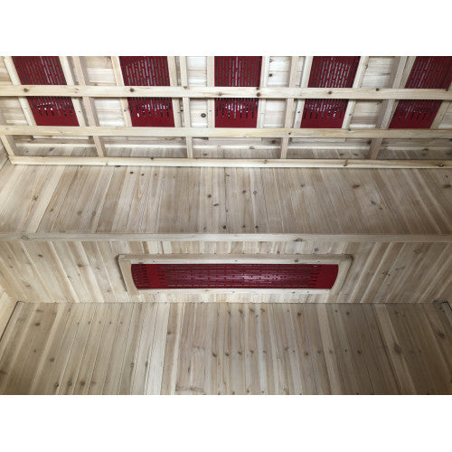 SunRay Cayenne 4-Person Outdoor Infrared Sauna w/Shingled Roof