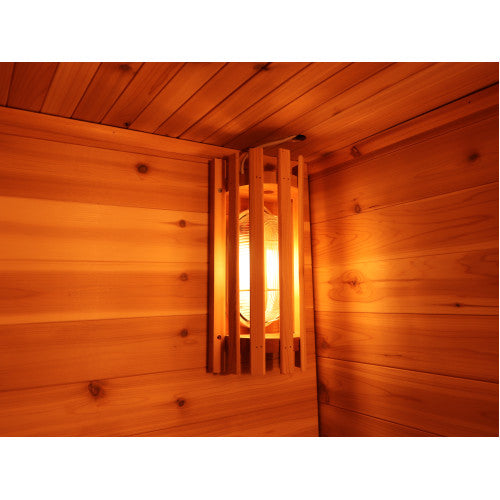 SunRay Denali 4-Person Contemporary Outdoor Sauna w/Metal Roof