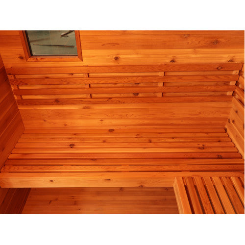 SunRay Denali 4-Person Contemporary Outdoor Sauna w/Metal Roof
